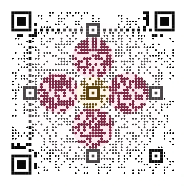 Florist flower logo blended into a scannable QR code