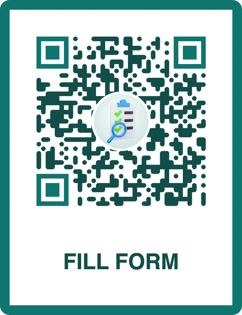 Form QR code with a custom frame and 3D icon