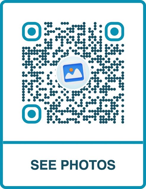 Image gallery QR code with a custom frame and 3D icon