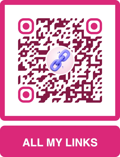 List of links QR code with a custom frame and 3D icon