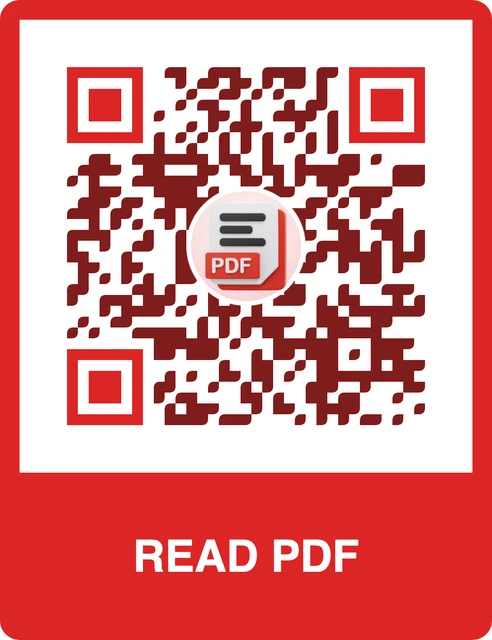 PDF QR code with a custom frame and 3D icon