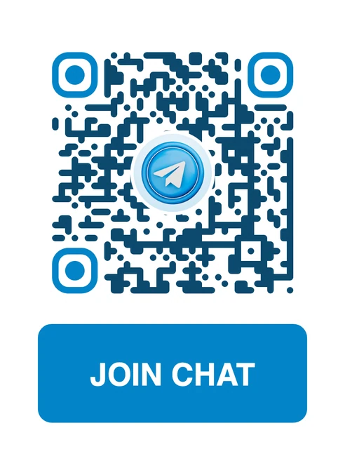 Telegram QR code with a custom frame and 3D icon