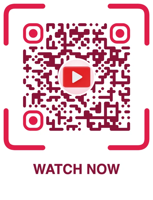 Video QR code with a custom frame and 3D icon