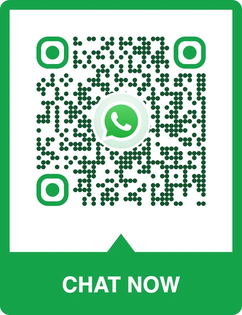 WhatsApp QR code with a custom frame and 3D icon
