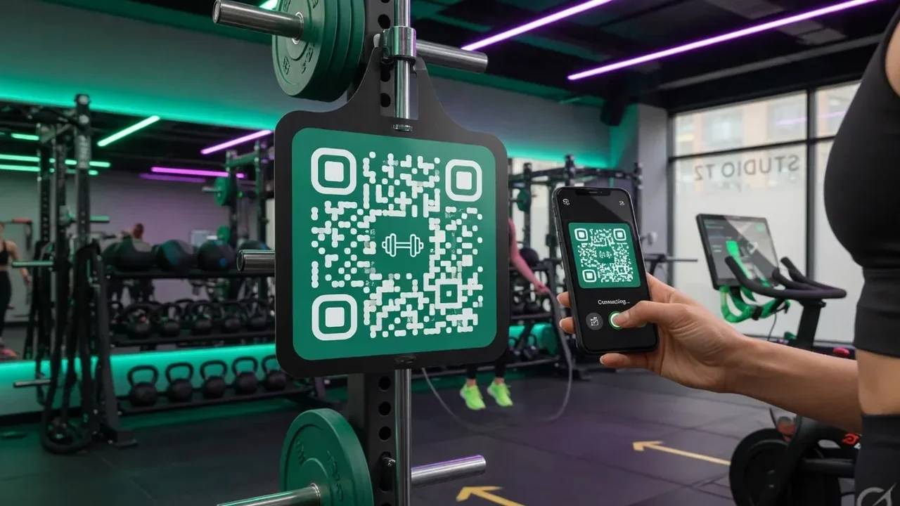 QR codes for gyms — example in context