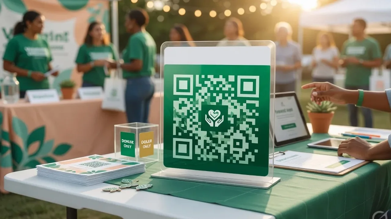 QR codes for nonprofits — example in context