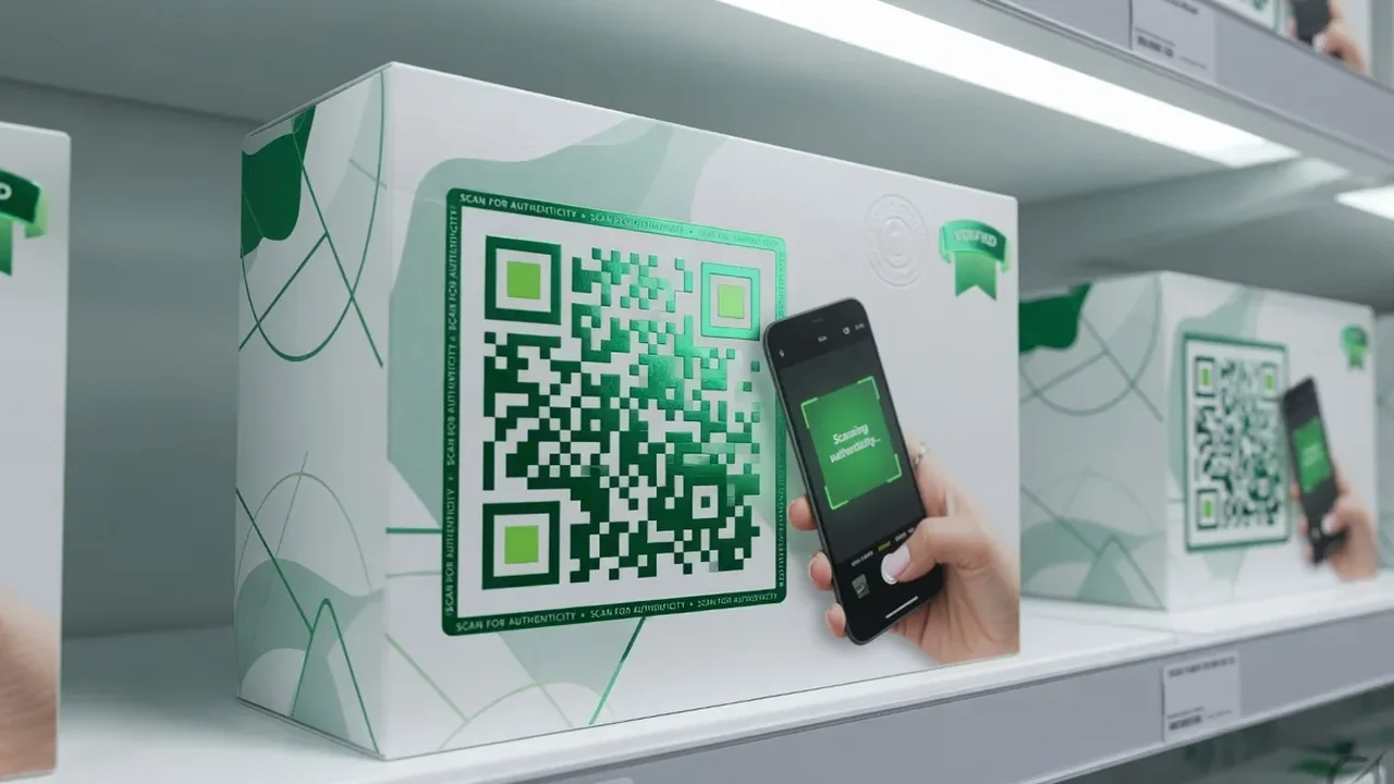 QR codes for product packaging — example in context