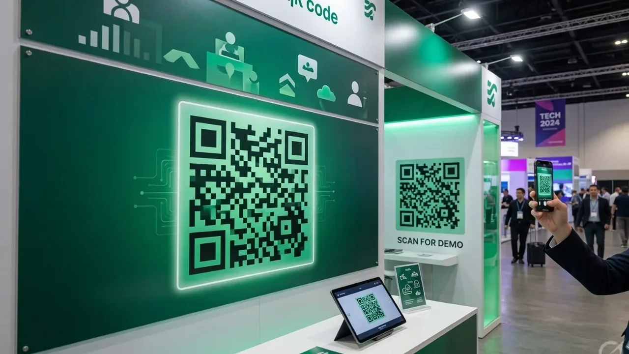 QR codes for trade shows — example in context